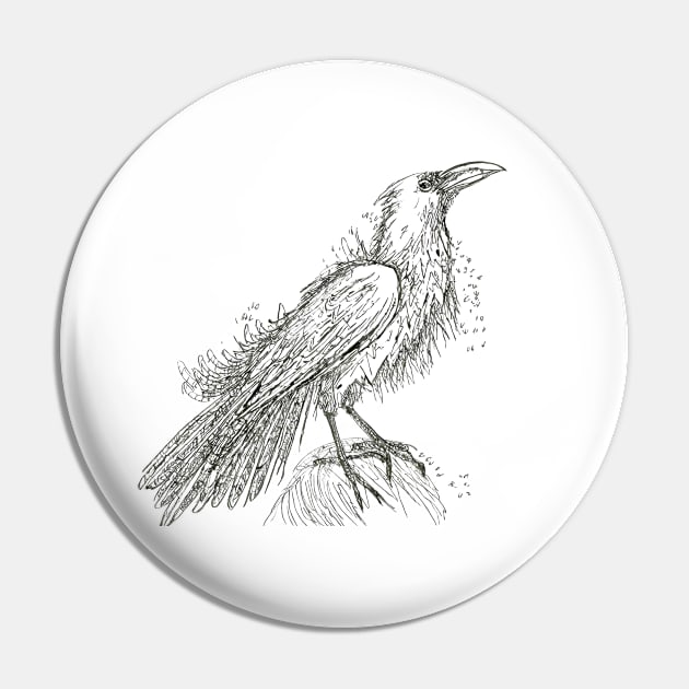 Crow Pin by Salogwyn