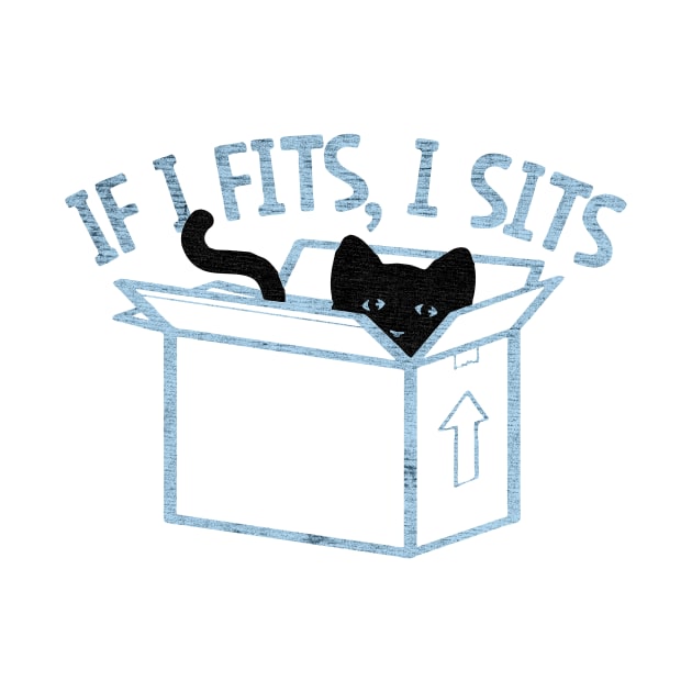 If I Fits I Sits cat by yellowed