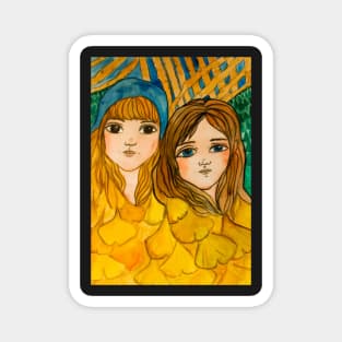 Gingko Girls Fall Magnet