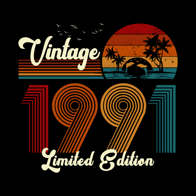 Vintage 1991 Shirt Limited Edition 29th Birthday Gift by Damsin