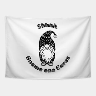 Shhhh. Gnome one cares - Floral Text Tapestry