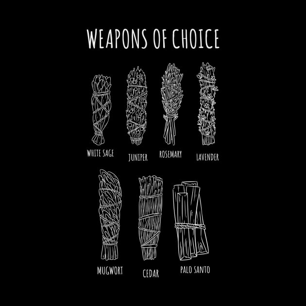 WEAPONS OF CHOICE SMUDGE STICK WITCH DESIGN by Chameleon Living