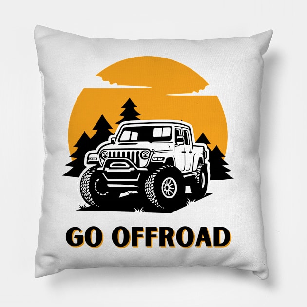Go Off-Road Pillow by CoconutCakes