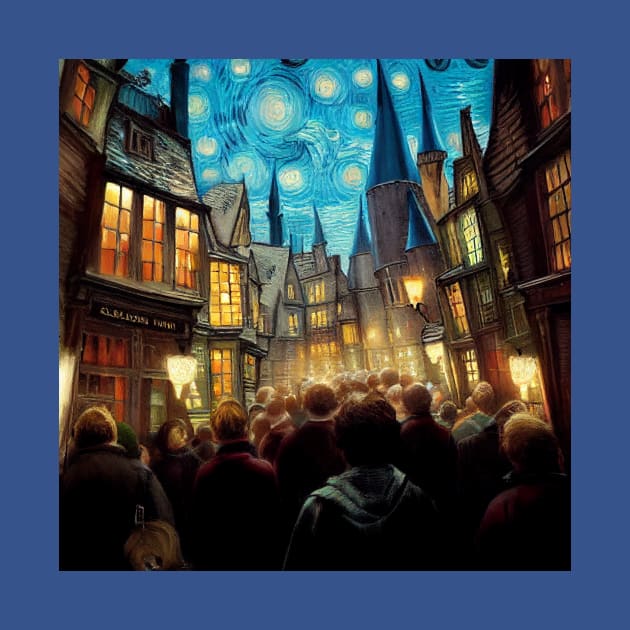 Starry Night in Diagon Alley by Grassroots Green