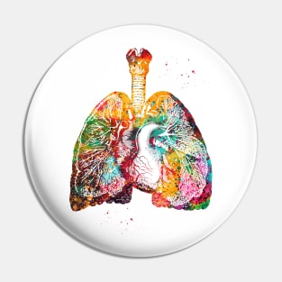 Lungs and Heart Pin