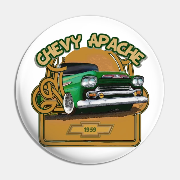 1959 Chevy Apache Pickup Truck Pin by Wilcox PhotoArt