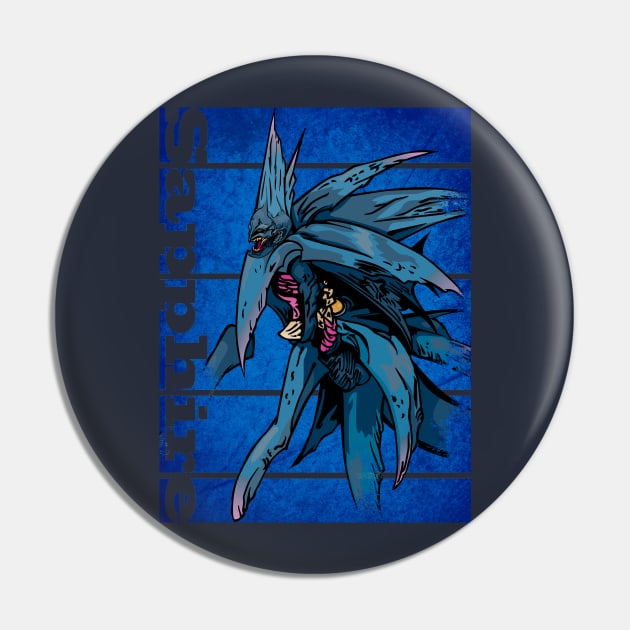 Sapphire Pin by Beanzomatic