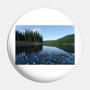 Taiga mirrored on Steward River near town of Mayo Pin