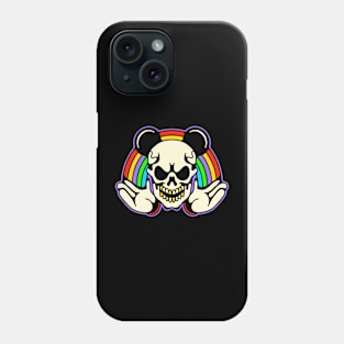 Skull mouse and rainbow Phone Case