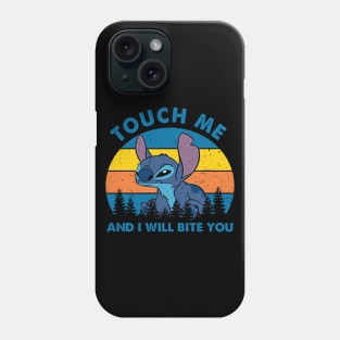 Touch Me and I Will Bite You Stitch Retro Phone Case