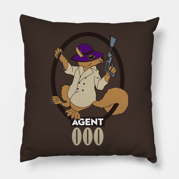 Secret Squirrel Pillow by ShawnHallDesign