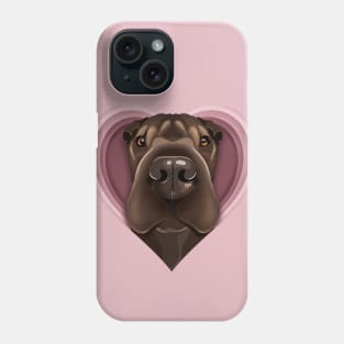 Shar Pei Heart Phone Case