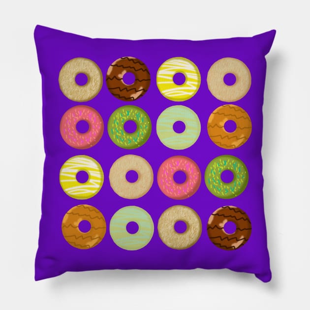 Danny loves Donuts Pillow by Fun Funky Designs