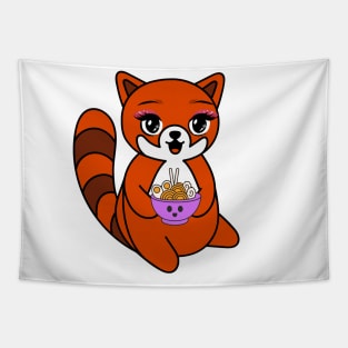 Red Panda Ramen Tapestry