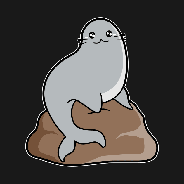 Seal On The Rock by Imutobi