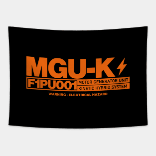 MGU-K F1 Hybrid Power Unit Orange Design Tapestry