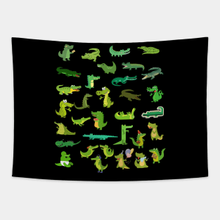 Funny Crocodiles Tapestry