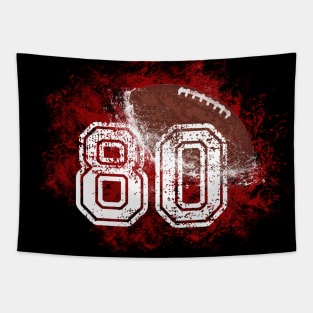Football Player Number 80 Tapestry