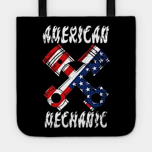 american mechanic t-shirt design Tote