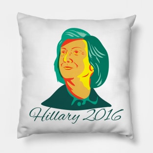 Hillary Clinton 2016 President Democrat Retro Pillow