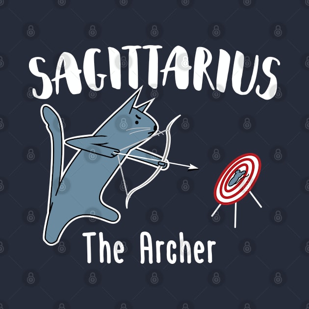 Sagittarius The Archer Zodiac Astrological Sign for Cat Lovers by SeaLAD