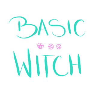 Basic Witch - Teal & Pink T-Shirt