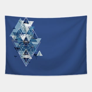 Blue Geometric Perfection Tapestry