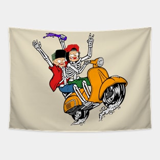 ride a scooter with my best friends Tapestry