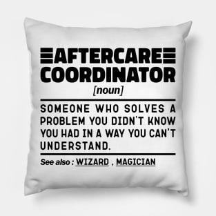 Funny Aftercare Coordinator Noun Sarcstic Sayings Aftercare Coordinator Humor Quotes Cool Pillow