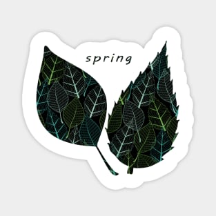 Spring Leaves at Night Magnet