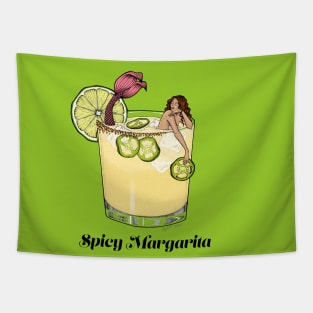 Spicy Margarita Cocktail Mermaid Tapestry