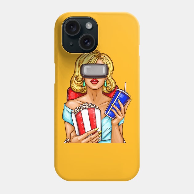 Woman Watching VR Phone Case by Mako Design 