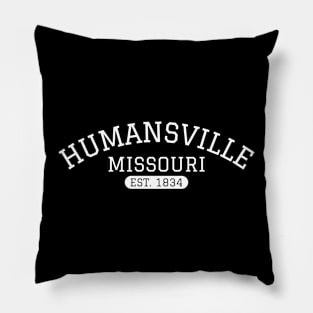 Humansville Missouri Vintage Design Pillow