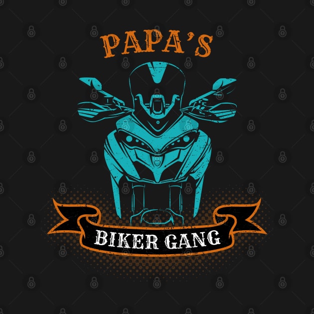 Papa's Biker Gang Father's Day by DwiRetnoArt99