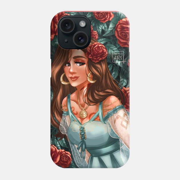 Lady of roses Phone Case by lemoncielart