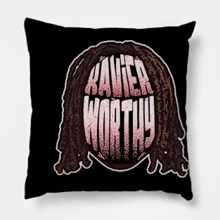 Xavier Worthy Kansas City Player Silhouette Pillow