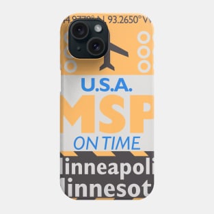 MSP airport code Minneapolis 28092021 Phone Case