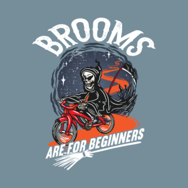 Disover Brooms Are For Beginners Halloween Cyclist - Bicycle - T-Shirt