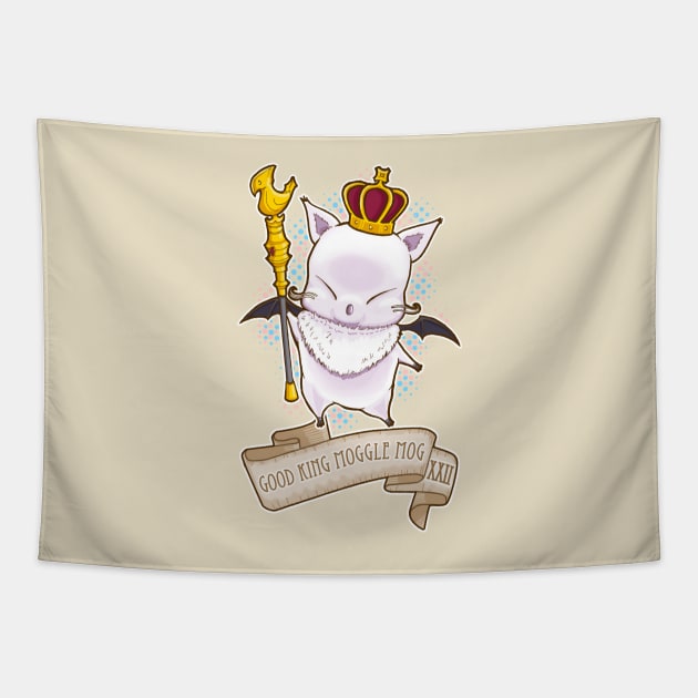 Good King Moggle Mog XXII Tapestry by AlexRoivas