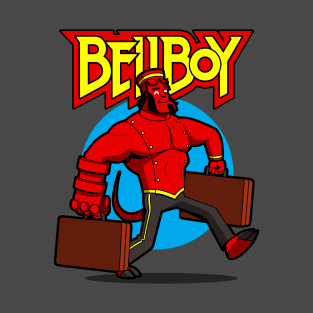 Bellboy Funny Demon SUperhero Cartoon T-Shirt