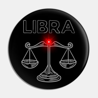 Libra | Evil Red Lighted Scale Pin