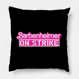 Barbenheimer On Strike Pinkness Pillow