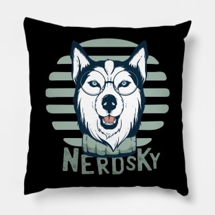 Siberian Husky Nerd, Nerdsky Pillow