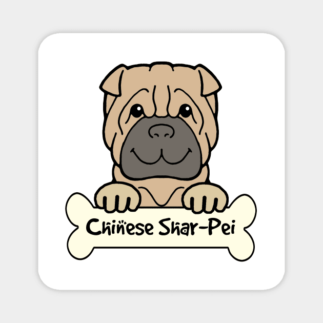 Chinese Shar-Pei Magnet by AnitaValle