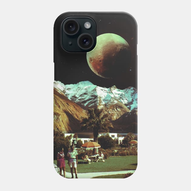 Pluto View Resort - Retro Futurism, Space Aesthetic, Vintage Sci-Fi Phone Case by jessgaspar