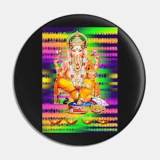 Happy Diwali Greeting Card Pin