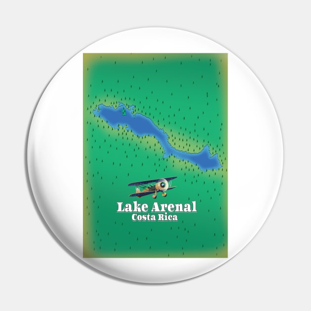 Lake Arenal, Costa Rica Beautiful lake map Pin by nickemporium1