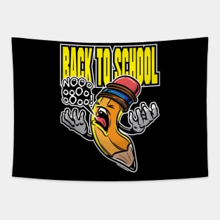 Back to School Screaming Pencil Tapestry