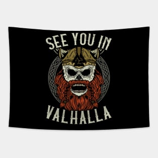 See You In Valhalla - Viking Valknut Warrior Gift Tapestry