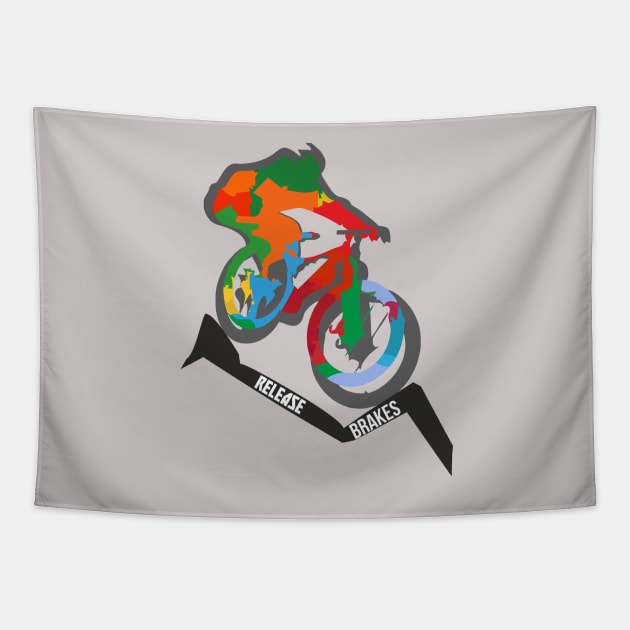 Mountain Bike release brakes Tapestry by thewellnesstrainer1